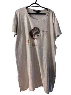 Vintage Oversized puppy Sleep tee, o/s